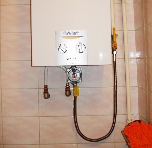 установка газовой колонки